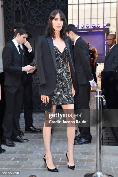 Jamie Bochert arrives at the 'Vogue Foundation Dinner 2018' at Palais Galleria on July 3, 2018 in Paris, France.