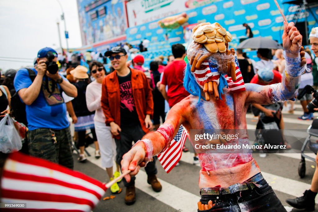 Competitive Eaters Gorge At Annual Nathan's Hot Dog Eating Contest