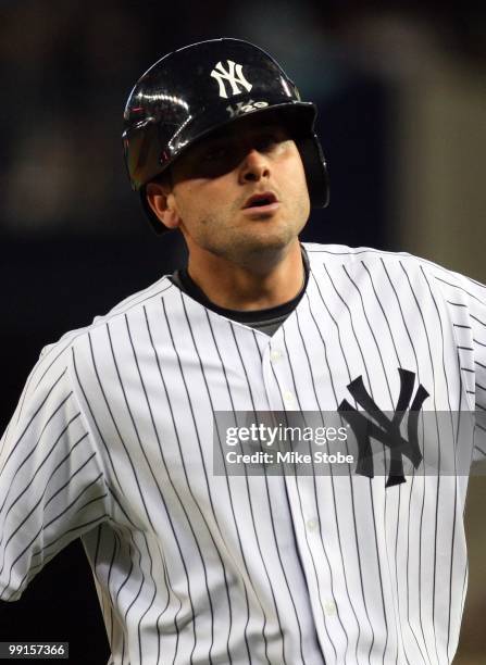 Francisco Cervelli of the New York Yankees bats against the Baltimore Orioles on May 4, 2010 in the Bronx borough of New York City. The Yankees...