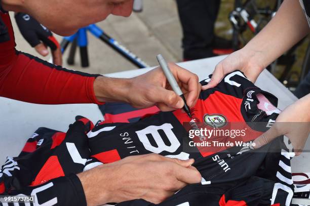 Bmc Racing Team 2016 Illustration Illustratie, Schar Michael / Signing Signature Handtekeningen, Jersey Maillot Trui, Equipe Ploeg /Tim De Waele