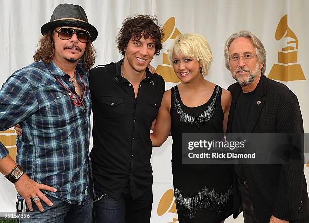 George Flanigan, Recording Academy, Chairperson of the board, Josha Scott Jones and Meghan Linsey with Recording Academy President/CEO Neil Portnow...