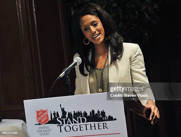 Author Malaak Compton-Rock attends the Salvation Army's Book Club Luncheon Series for "If It Takes a Village, Build One" at 21 Club on May 12, 2010...