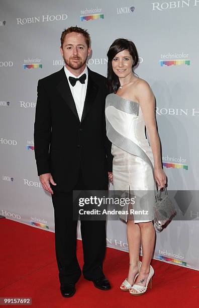 Actor Scott Grimes and guest attends the "Robin Hood" Afterparty at the Majestic Beach during the 63rd Annual Cannes Film Festival on May 12, 2010 in...