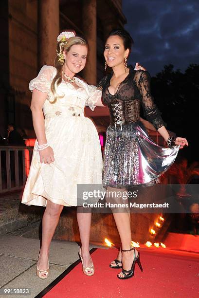 Fashion designer Pia Bolte and Sandra Ahrabian attend the P1 grand opening of the Terrasse on May 12, 2010 in Munich, Germany.