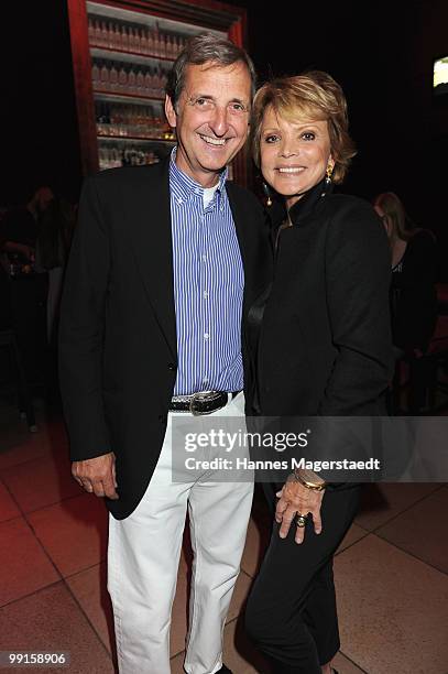 Dieter Hermann and his wife actress Uschi Glas attend the P1 grand opening of the Terrasse on May 12, 2010 in Munich, Germany.