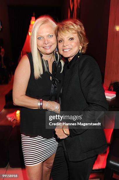 Daniela von Theumer and actress Uschi Glas attend the P1 grand opening of the Terrasse on May 12, 2010 in Munich, Germany.