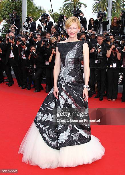 Actress Cate Blanchett attends the Opening Night Premiere of 'Robin Hood' at the Palais des Festivals during the 63rd Annual International Cannes...