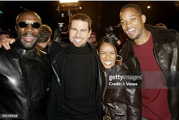 Isaac Hayes, Tom Cruise, Jada Pinkett Smith and Will Smith