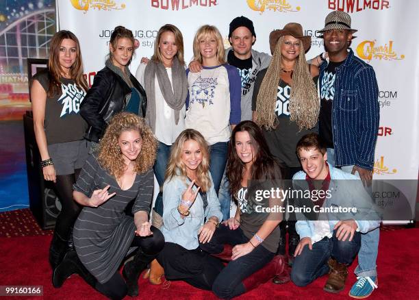 Actors Angel Reed, Emily Padgett, Jenifer Foote, Jeremy Woodard, Michele Mais, Andre Ward, Lauren Molina, Becca Tobin, and Katherine Tokarz attend...