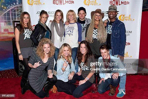 Actors Angel Reed, Emily Padgett, Jenifer Foote, Jeremy Woodard, Michele Mais, Andre Ward, Lauren Molina, Becca Tobin, and Katherine Tokarz attend...