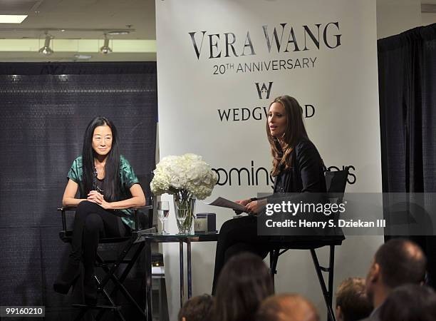 Designer Vera Wang and director of fashion for Lincoln Center Stephanie Winston Wolkoff attend the Vera Wang 20 Years 11 Dresses celebration at the...
