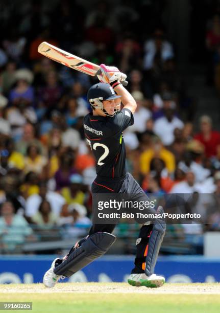Craig Kieswetter batting for England during the ICC World Twenty20 Super Eight Match between England and South Africa played at the Kensington Oval...