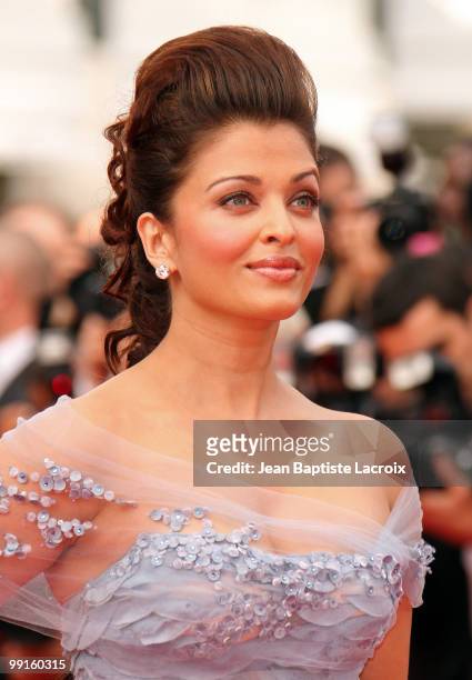 Aishwarya Rai Bachchan attends the Opening Night Premiere of 'Robin Hood' at the Palais des Festivals during the 63rd Annual International Cannes...