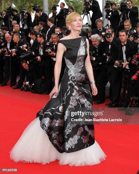 Cate Blanchett attends the Opening Night Premiere of 'Robin Hood' at the Palais des Festivals during the 63rd Annual International Cannes Film...