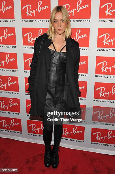 Actress Chloe Sevigny attends the Ray-Ban Aviator: The Essentials Event featuring Iggy Pop at Music Hall of Williamsburg on May 12, 2010 in New York...