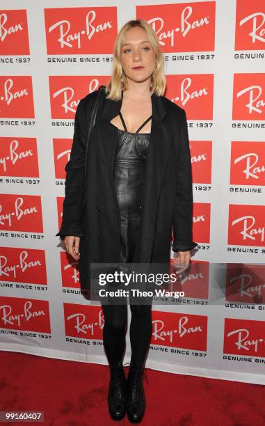 Actress Chloe Sevigny attends the Ray-Ban Aviator: The Essentials Event featuring Iggy Pop at Music Hall of Williamsburg on May 12, 2010 in New York...