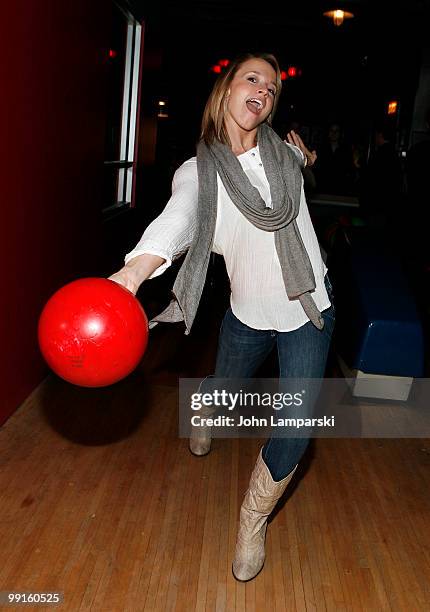 Emily Daagett attends the 1st anniversary of Broadway's "Rock of Ages" celebration at Carnival at Bowlmor Lanes on May 12, 2010 in New York City.