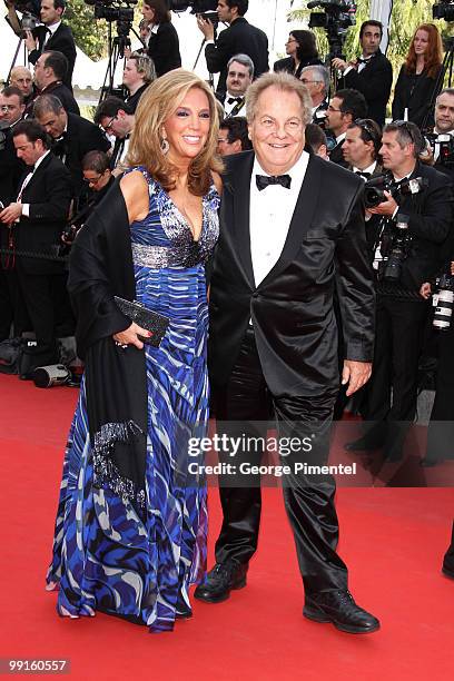 Songwriter Denise Rich and Massimo Gargia attend the Opening Night Premiere of 'Robin Hood' at the Palais des Festivals during the 63rd Annual...