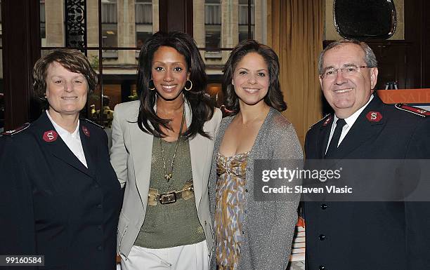 The Salvation Army's Lt. Colonel Henrietta Klemanski, author Malaak Compton-Rock, CNN's anchor Soledad O'Brien and Lt. Colonel Guy D. Klemanski...