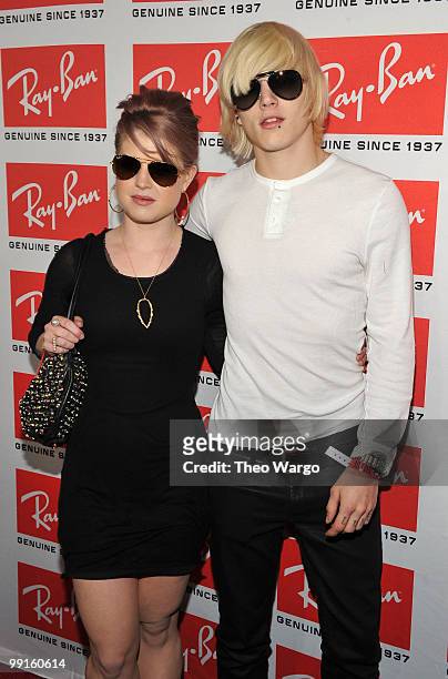 Kelly Osbourne and Luke Worrall attend the Ray-Ban Aviator: The Essentials Event featuring Iggy Pop at Music Hall of Williamsburg on May 12, 2010 in...