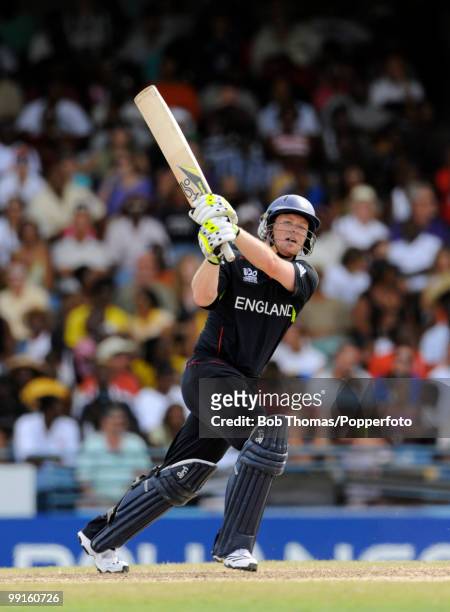Eoin Morgan batting for England during the ICC World Twenty20 Super Eight Match between England and South Africa played at the Kensington Oval on May...