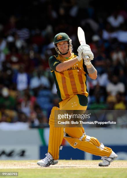 Shane Watson batting for Australia during the ICC World Twenty20 Super Eight match between Sri Lanka and Australia at the Kensington Oval on May 9,...