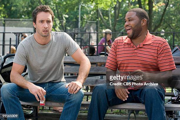 From left, Alex O'Loughlin as Stan and Anthony Anderson as Dad in CBS Films' "The Back-up Plan."