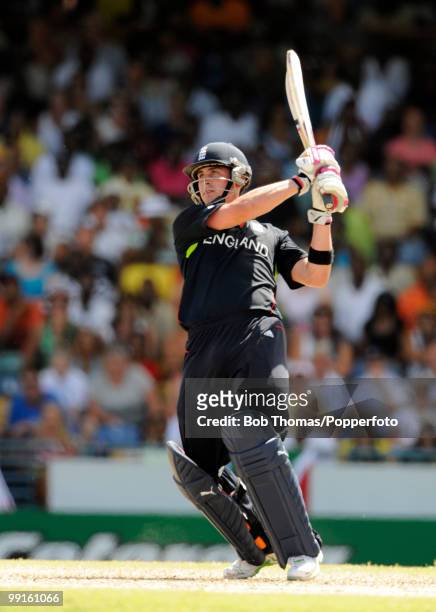 Craig Kieswetter batting for England during the ICC World Twenty20 Super Eight Match between England and South Africa played at the Kensington Oval...