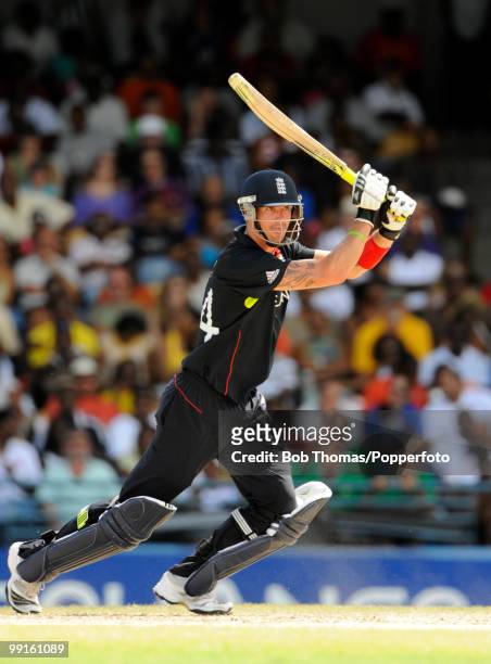Kevin Pietersen batting for England during the ICC World Twenty20 Super Eight Match between England and South Africa played at the Kensington Oval on...