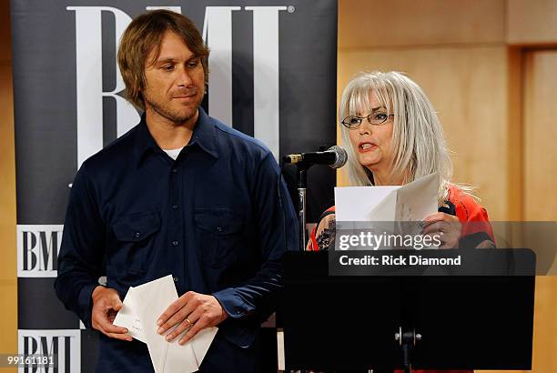 Singer/Songwriters Todd Snider and Emmylou Harris announce the nominees at the 2010 Americana Honors & Awards nominee announcement party at the W.O....