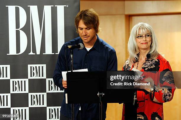 Singer/Songwriters Todd Snider and Emmylou Harris announce the nominees at the 2010 Americana Honors & Awards nominee announcement party at the W.O....