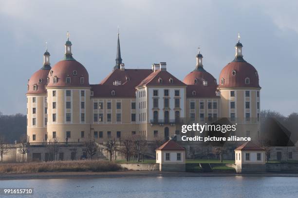 Picture of Moritzburg castle, an erstwhile hunting lodge of the House of Wettin, taken in Moritzburg, Germany, 17 November 2017. The winter...