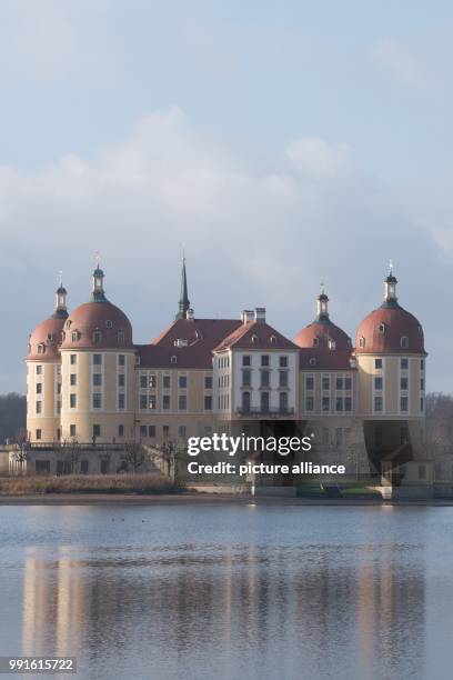 Picture of Moritzburg castle, an erstwhile hunting lodge of the House of Wettin, taken in Moritzburg, Germany, 17 November 2017. The winter...