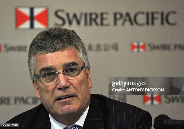 Christopher Pratt, chairman of Swire Pacific attends the Swire Pacific Limited annual general meeting in Hong Kong on May 13, 2010. Swire Properties,...