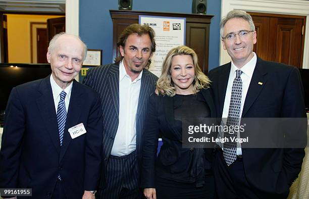 Richard Riley, Jonathan Cain, Taylor Dayne and Joe Lamond attend Don't Stop Believin In Music ED Say Jonathan Cain & Taylor Dayne at Capitol Hill on...