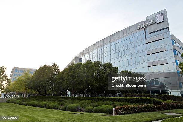 The headquarters of Sybase Inc. Stand in Dublin, California, U.S., on Wednesday, May 12, 2010. SAP AG, the world's biggest maker of...