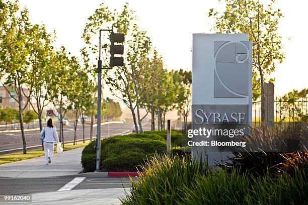 The headquarters of Sybase Inc. Stand in Dublin, California, U.S., on Wednesday, May 12, 2010. SAP AG, the world's biggest maker of...