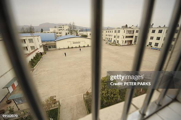 To go with AFP story by Dan Martin: CHINA-HEALTH-DRUGS A general view shows the exercise yard at the Kunming Municipal Compulsory Rehabilitation...