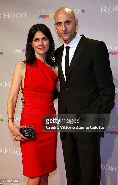 Actor Mark Strong and wife attend the 'Robin Hood' After Party at the Hotel Majestic during the 63rd Annual Cannes International Film Festival on May...