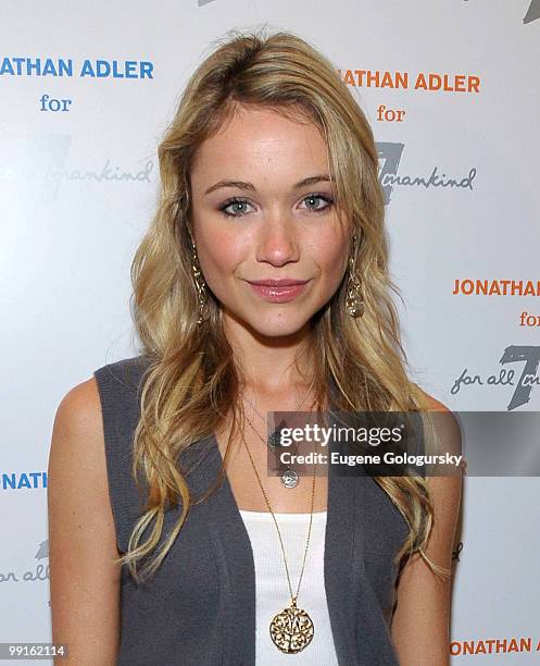 Katrina Bowden attends the Jonathan Adler for 7 For All Mankind launch party at 7 For All Mankind on May 12, 2010 in New York City.