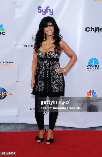 Television personality Teresa Giudice arrives at the Cable Show 2010 featuring an evening with NBC Universal at Universal Studios Hollywood on May...