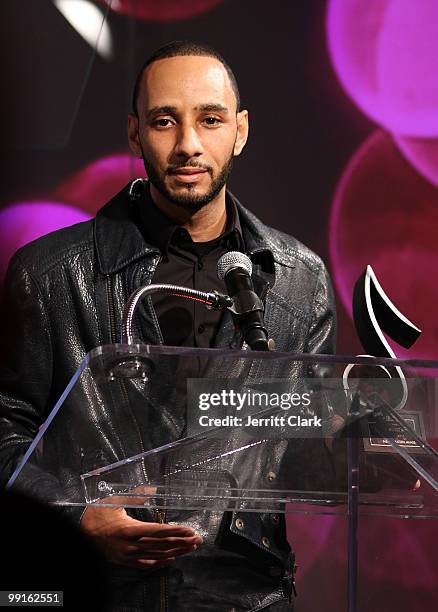 Swizz Beatz accepts the 2010 SESAC Inspiration Award at the 2010 SESAC New York Music Awards at the IAC Building on May 12, 2010 in New York City.