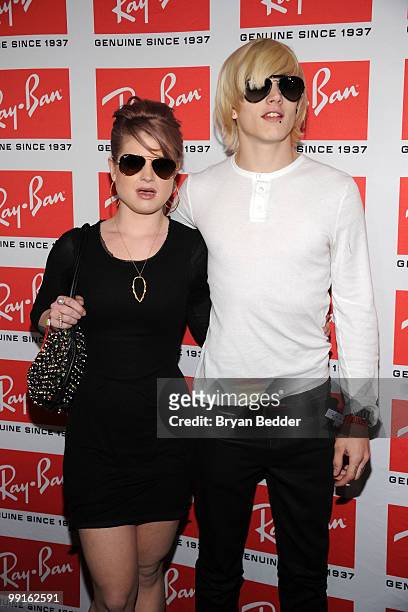 Kelly Osbourne and Luke Worrall arrive at the Ray-Ban Aviator re-launch event at Music Hall of Williamsburg on May 12, 2010 in New York City.