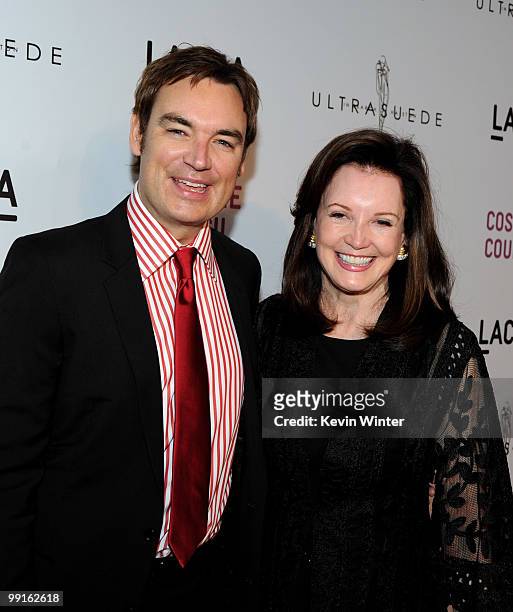 Director Whitney Smith and his mother socalite Patricia Altshul arrive at the premiere of "Ultrasuede: In Search of Halston" at the Los Angeles...