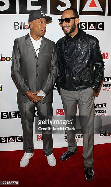 Russell Simmons and Swizz Beatz attend the 2010 SESAC New York Music Awards at the IAC Building on May 12, 2010 in New York City.