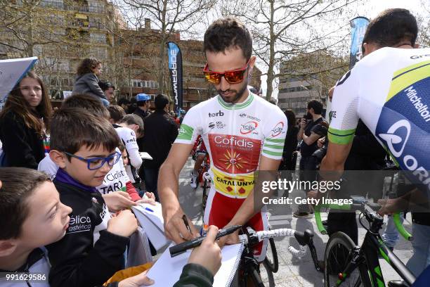 96Th Volta A Catalunya/ Stage 2Bouhanni Nacer White Leader Jersey/ Fans Supporter/ Signature Autograph/Mataro-Olot /Tour Of Catalunya/ Ronde Etape...