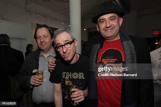 Directors Julien Kemp, Julian Nitzberg and Dev Benegal attend the New York theatrical premiere of Tribeca Films' inaugural release slate at the...