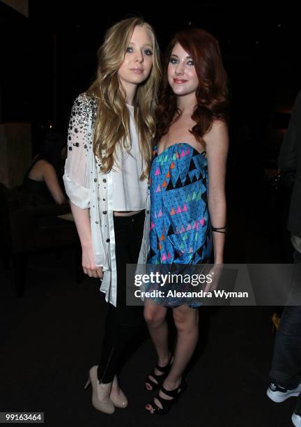 Actresses Portia Doubleday and Haley Ramm arrive at NYLON'S May Young Hollywood Event at Roosevelt Hotel on May 12, 2010 in Hollywood, California.