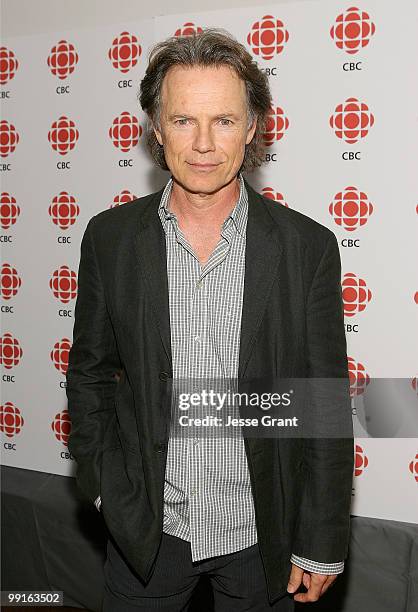 Actor Bruce Greenwood attends a cocktail party hosted by The Canadian Broadcasting Corporation and The Consulate General of Canada at the Andaz Hotel...