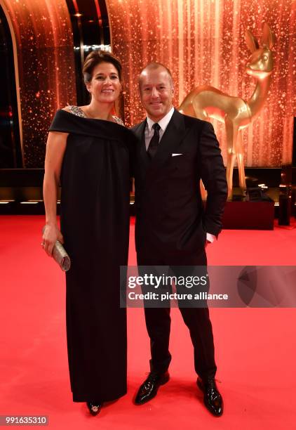 Actor Heino Ferch and his wife, equestrian eventer Marie-Jeanette Ferch, arriving to the awards ceremony of the 69th edition of the Bambi media prize...